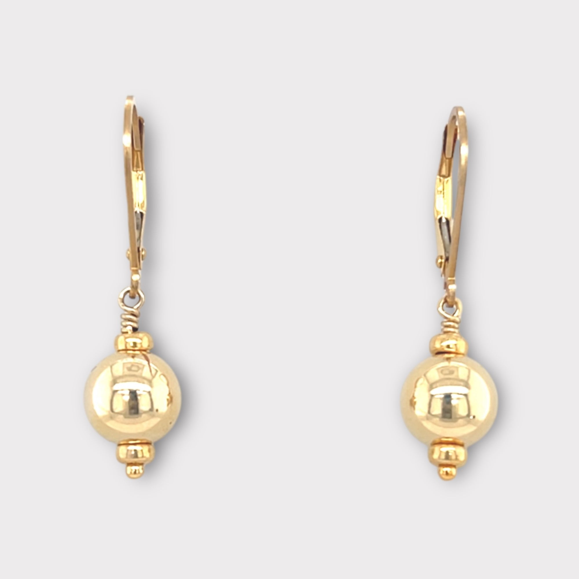 Gold Ball Dangle Earring