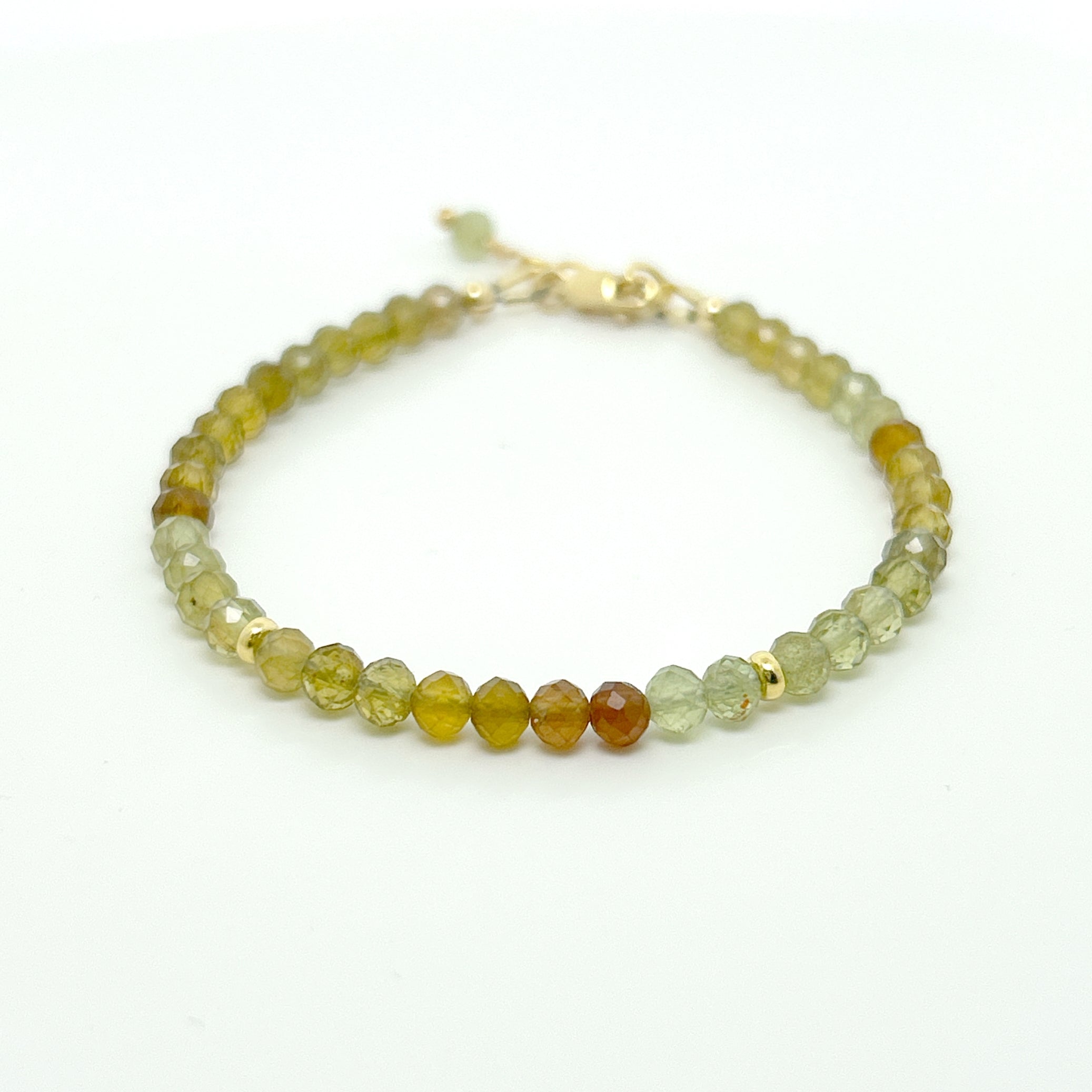 Faceted Grossular Garnet Bracelet