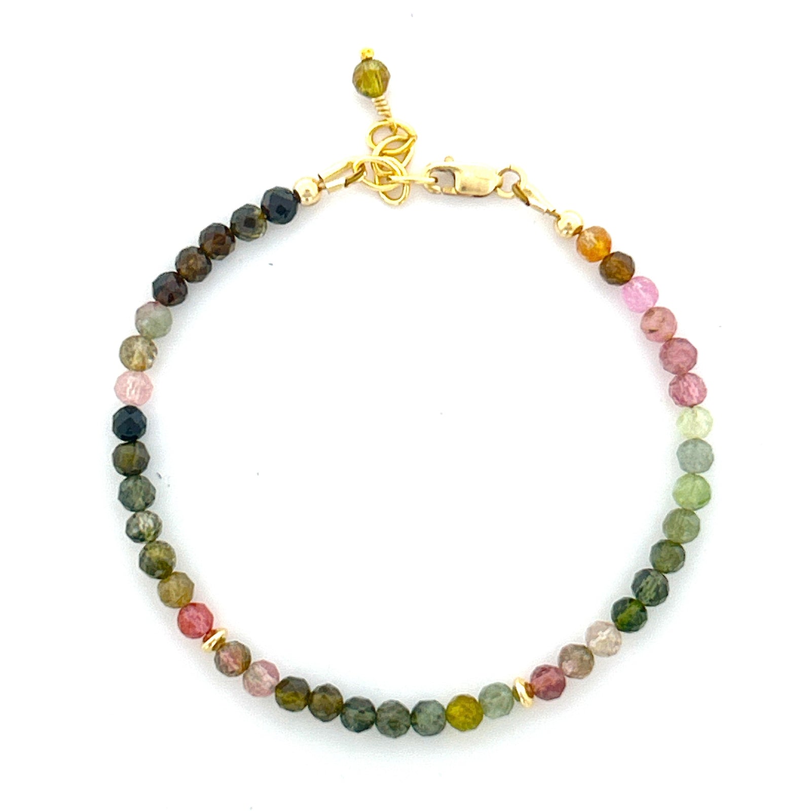Faceted Multi-color Tourmaline Bracelet