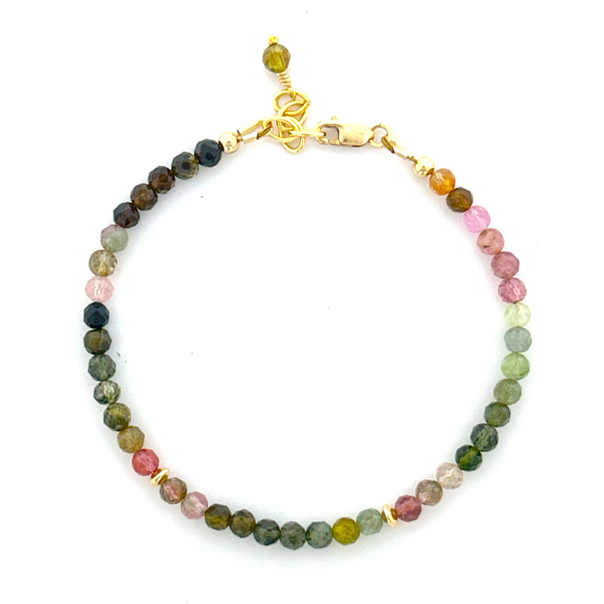 Faceted Multi-color Tourmaline Bracelet