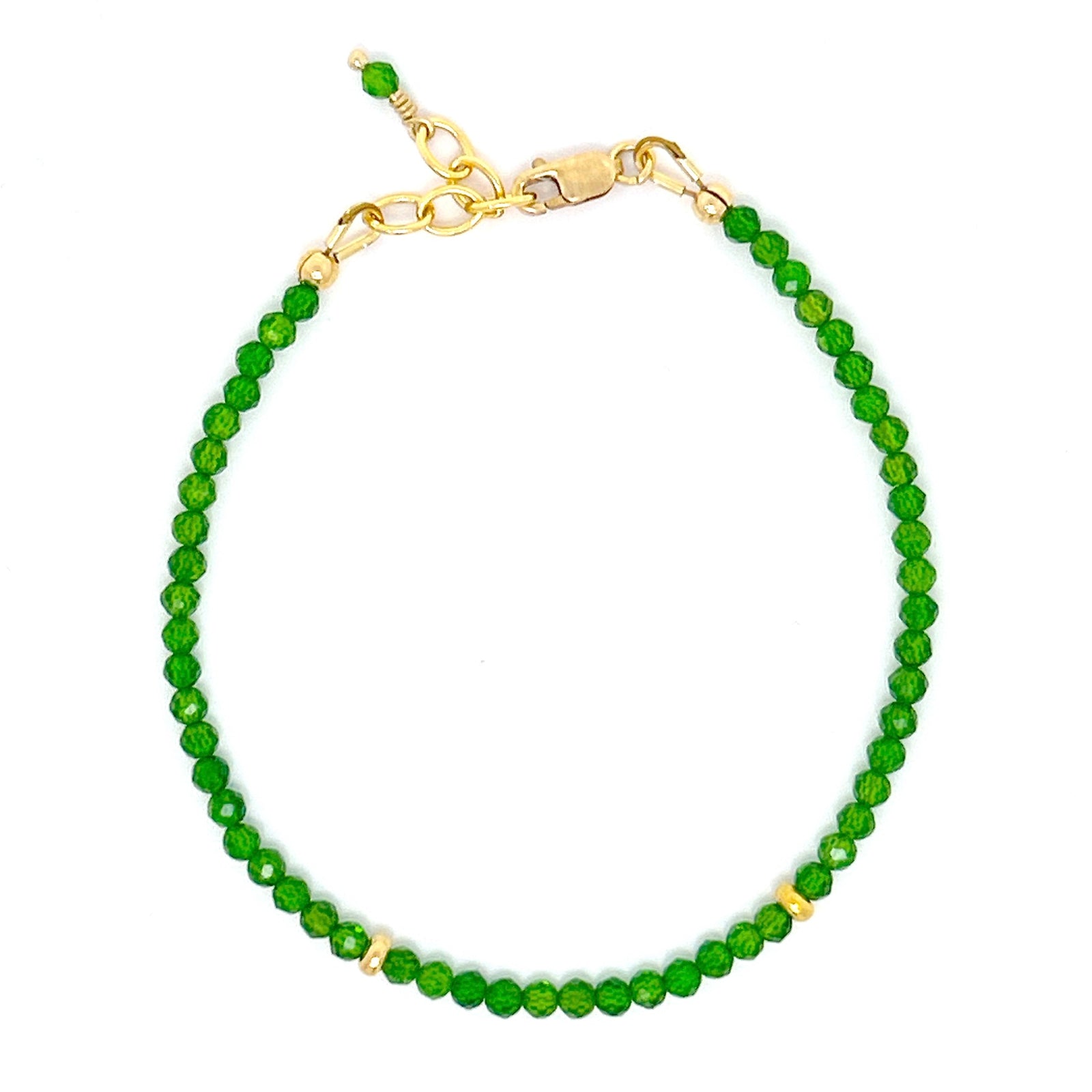 Faceted Green Tourmaline Bracelet