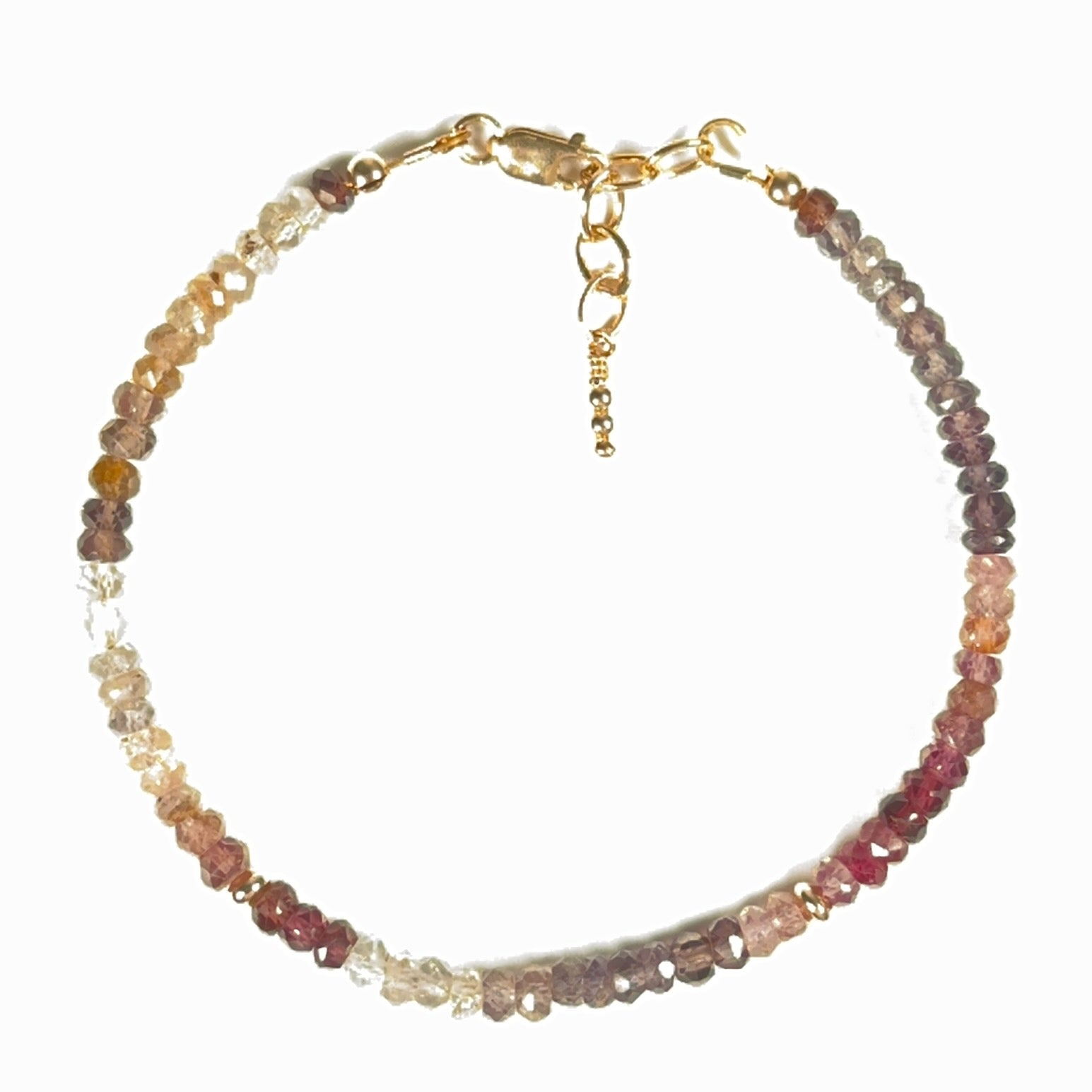 Natural Multicolor Spinel Beaded Bracelet