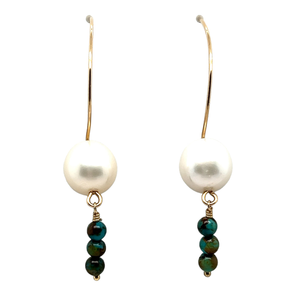 Pearl and Turquoise Earrings