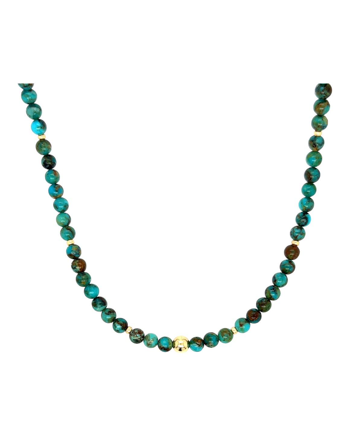 Genuine Turquoise and Gold Necklace