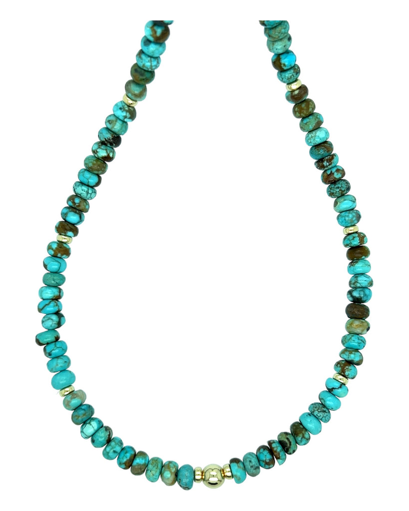 Genuine Turquoise and Gold Necklace