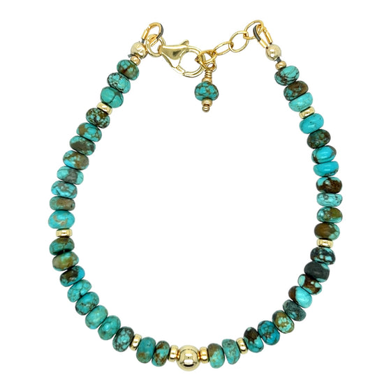 Genuine Turquoise and Gold Bracelet