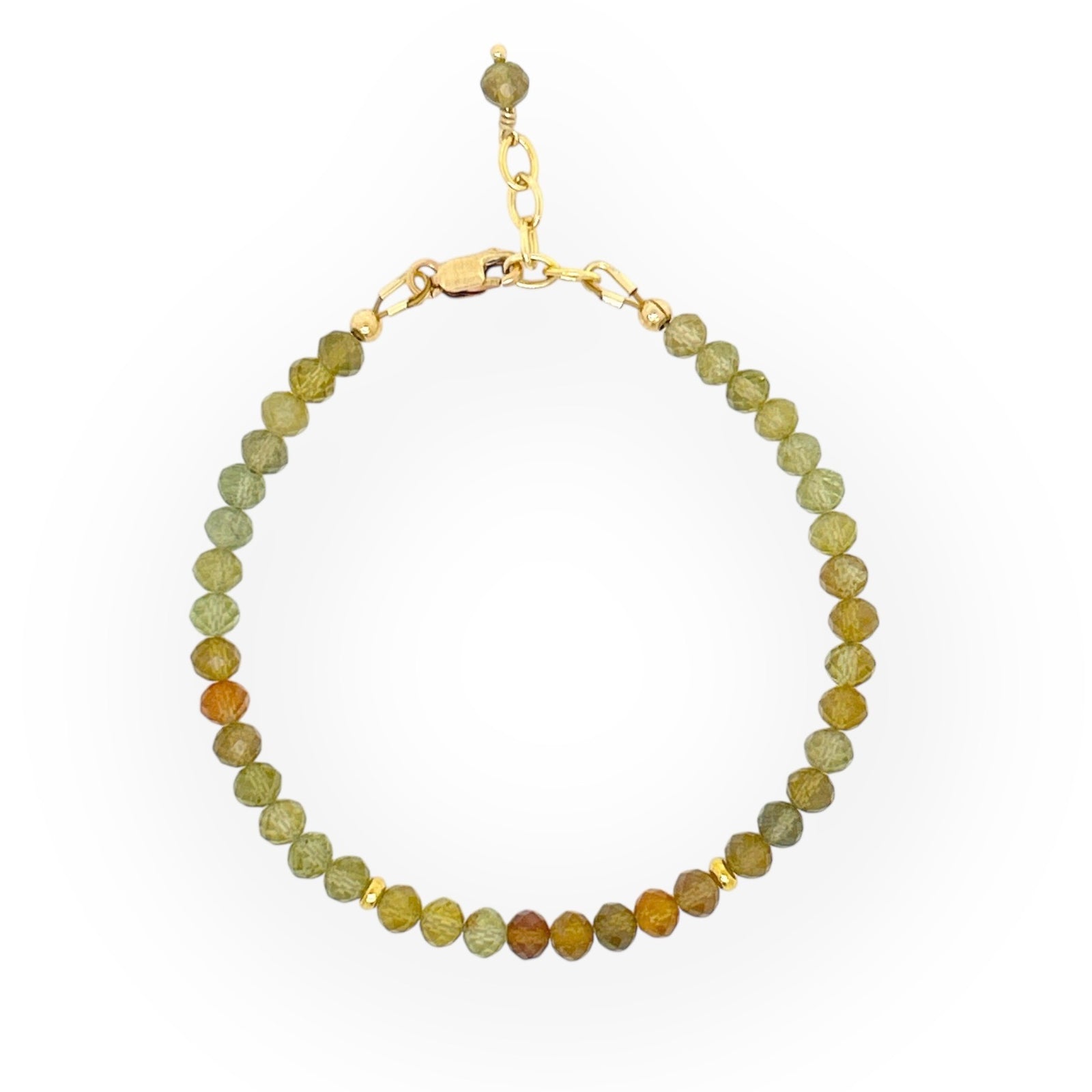 Faceted Grossular Garnet Bracelet