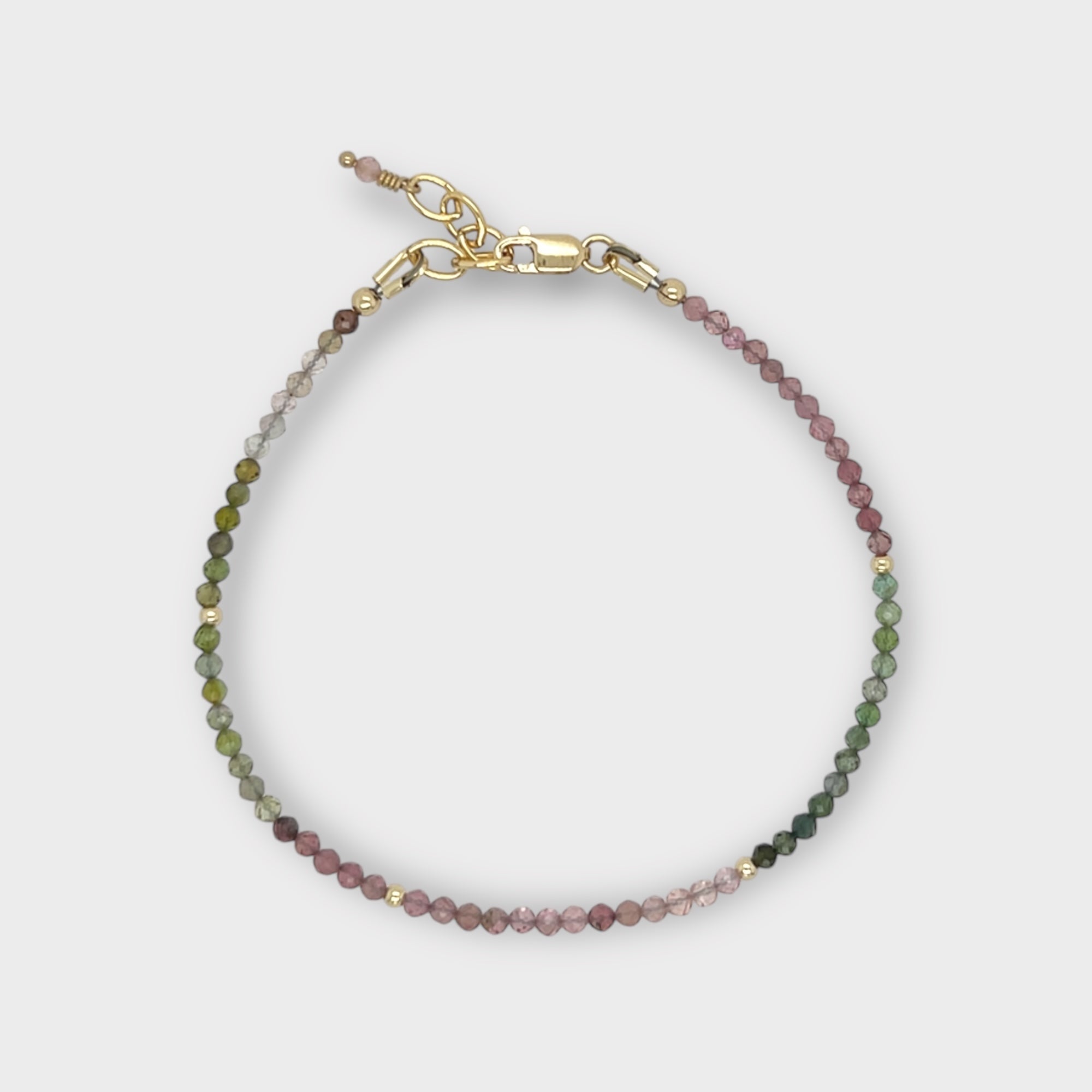 Faceted Multi-color Tourmaline Bracelet