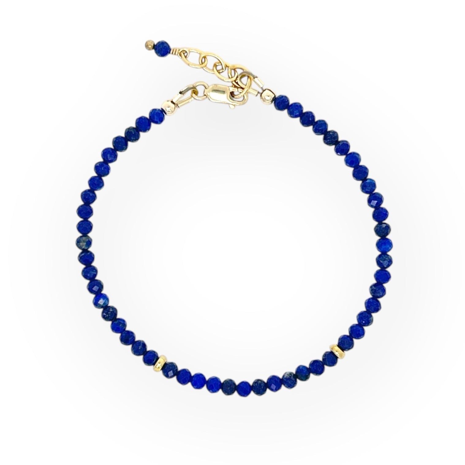 Faceted Lapis Lazuli Bracelet