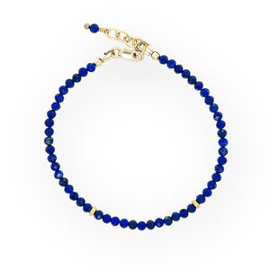Faceted Lapis Lazuli Bracelet