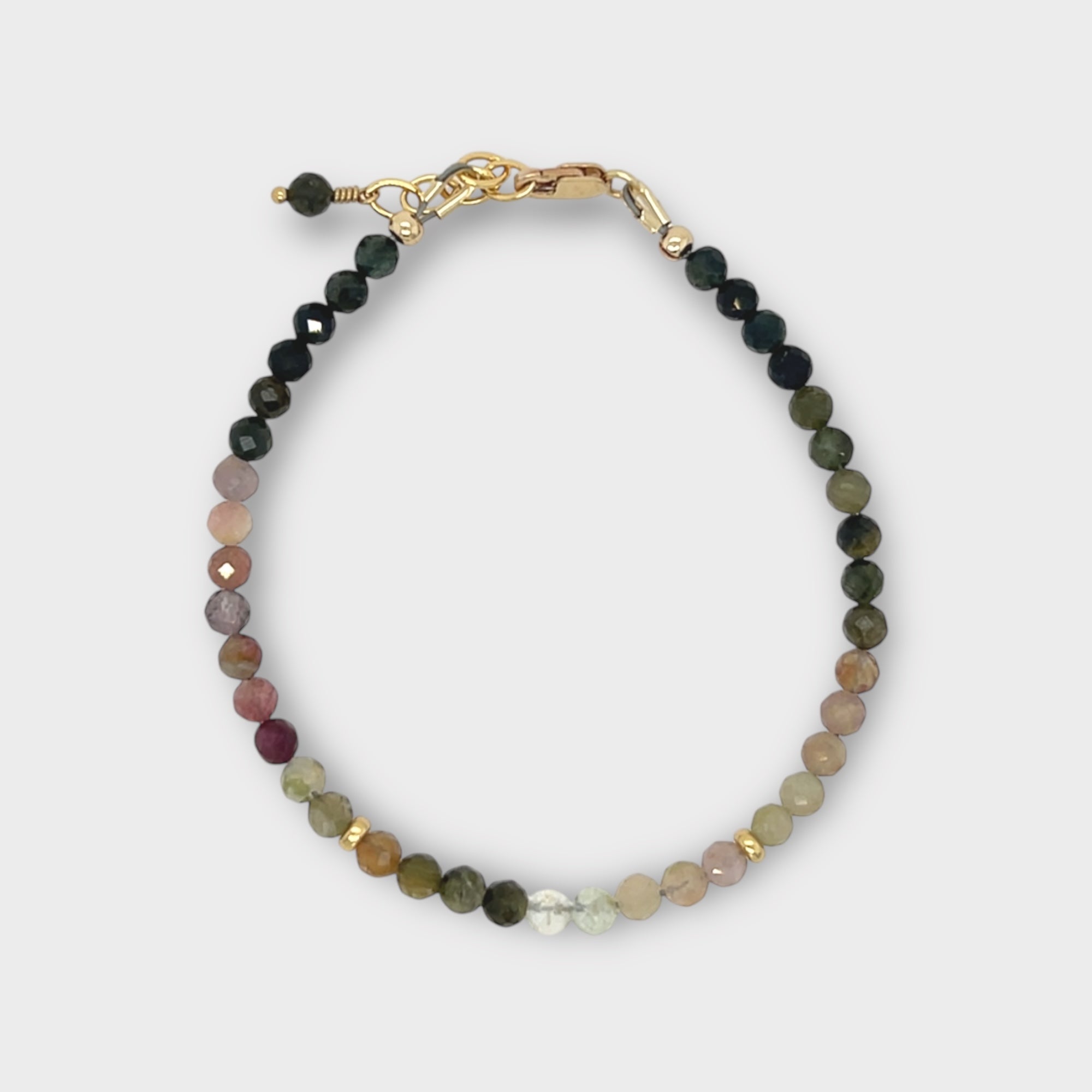 Faceted Multi-color Tourmaline Bracelet