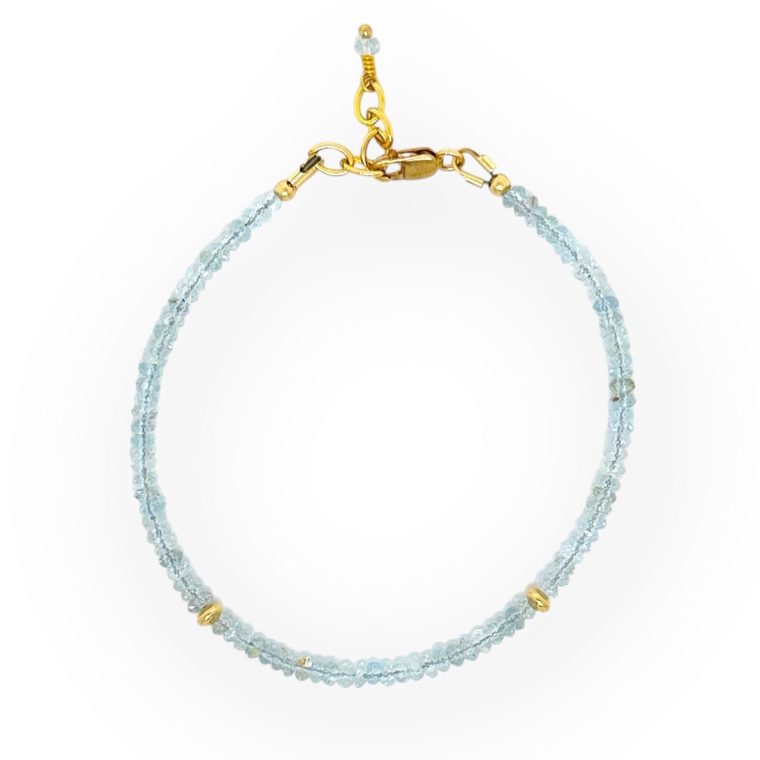 Faceted Aquamarine Bracelet