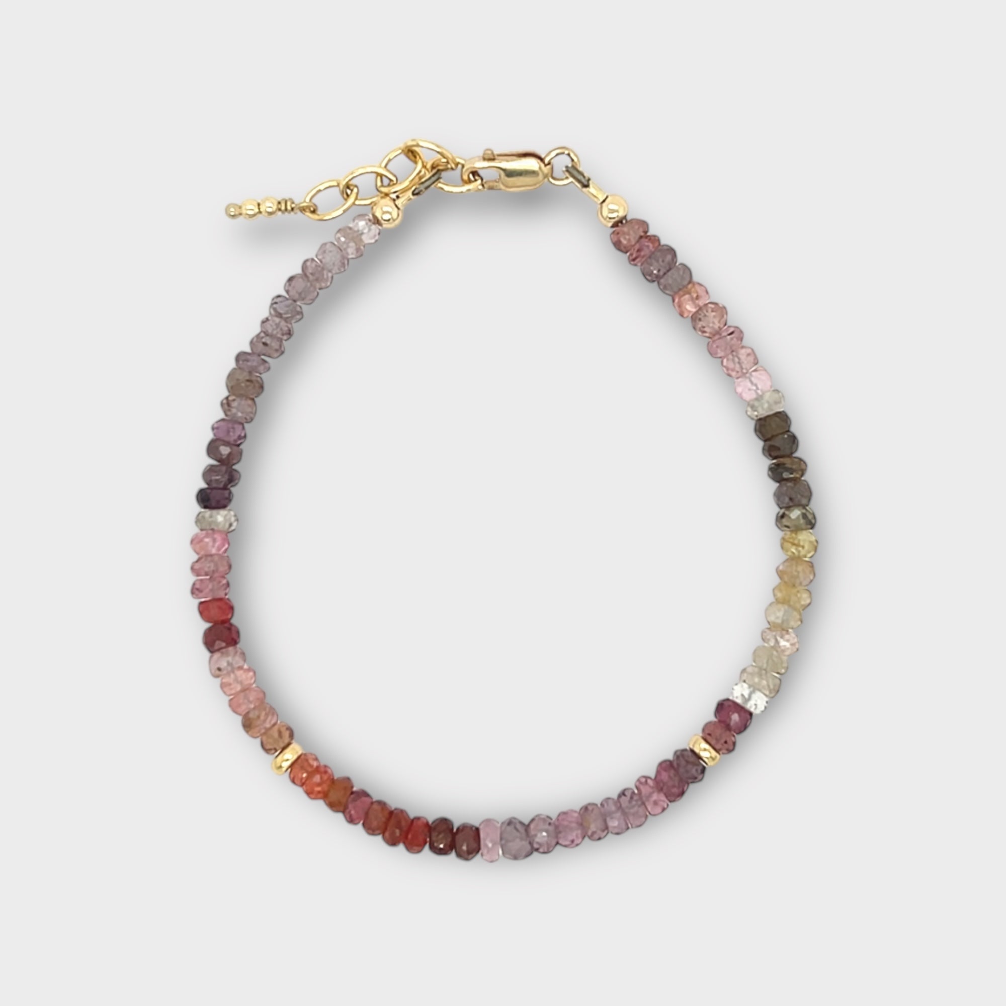 Faceted Multi-color Spinel Bracelet