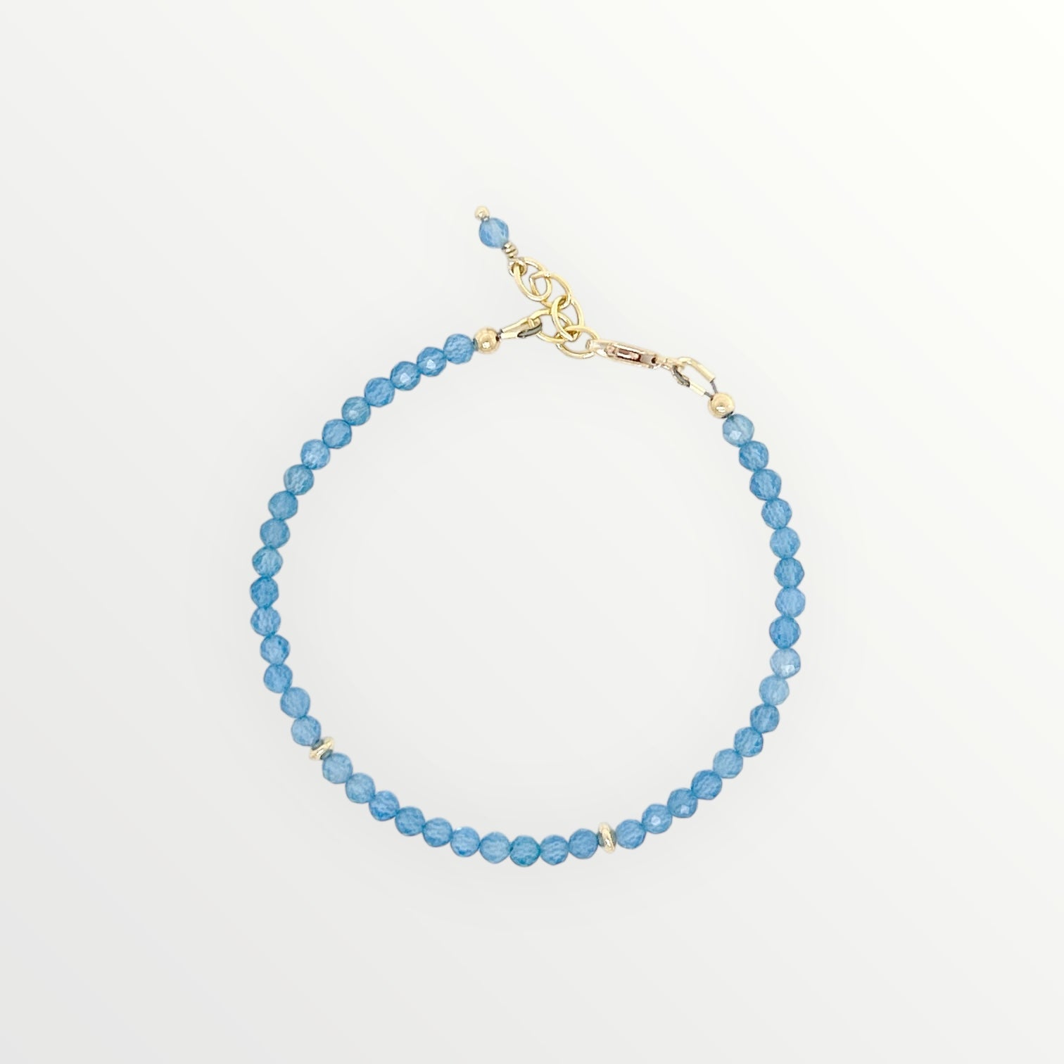 Faceted Aquamarine Bracelet