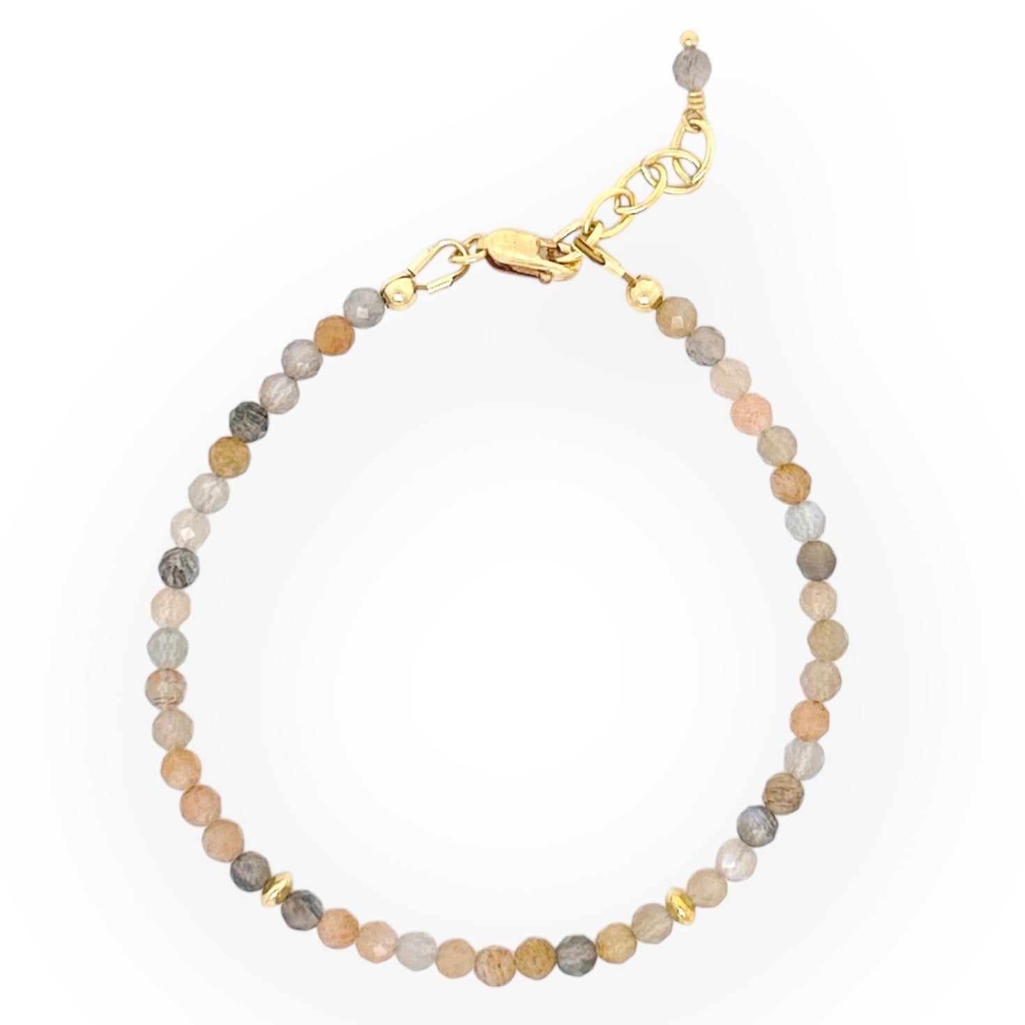 Faceted Multi Moonstone Bracelet