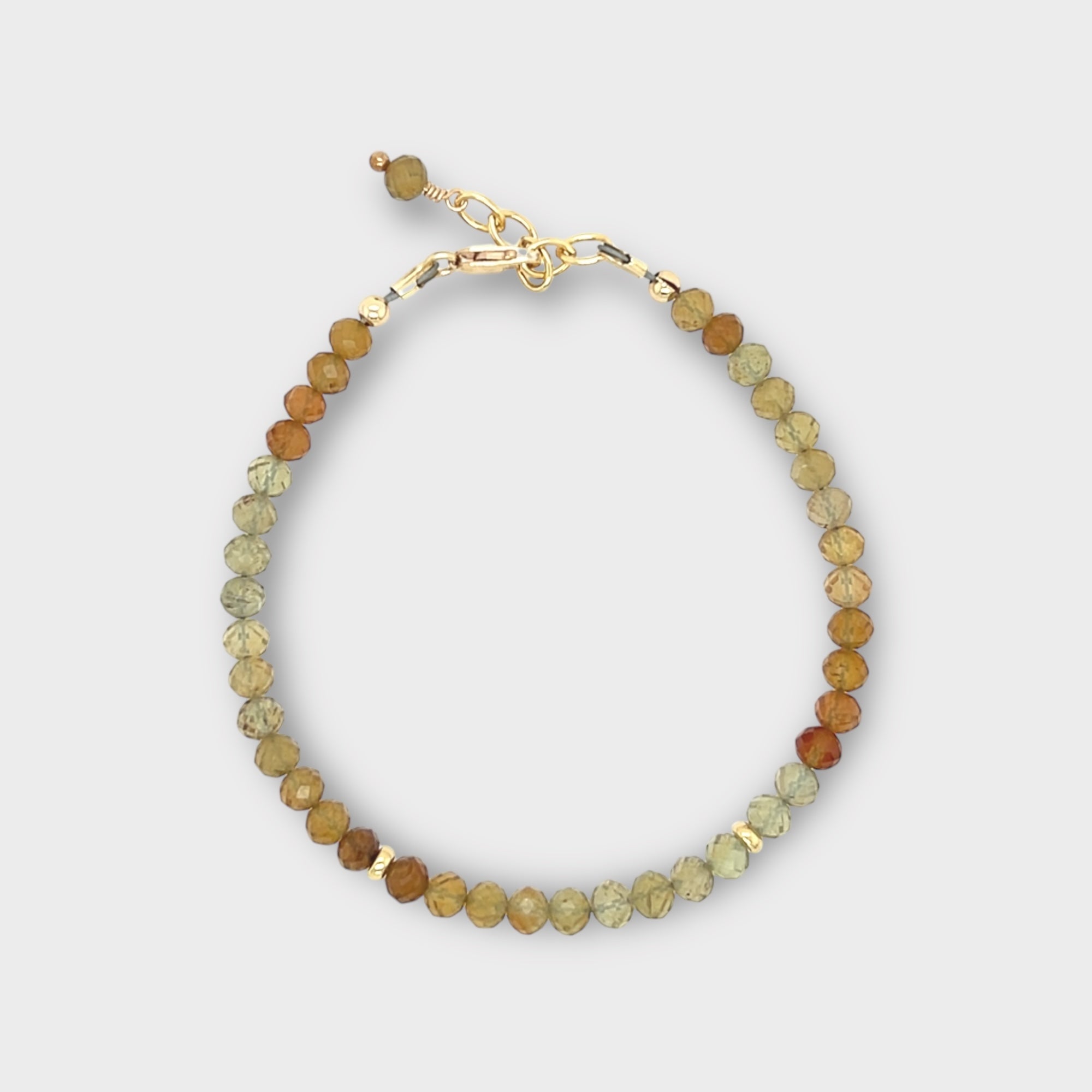 Faceted Grossular Garnet Bracelet