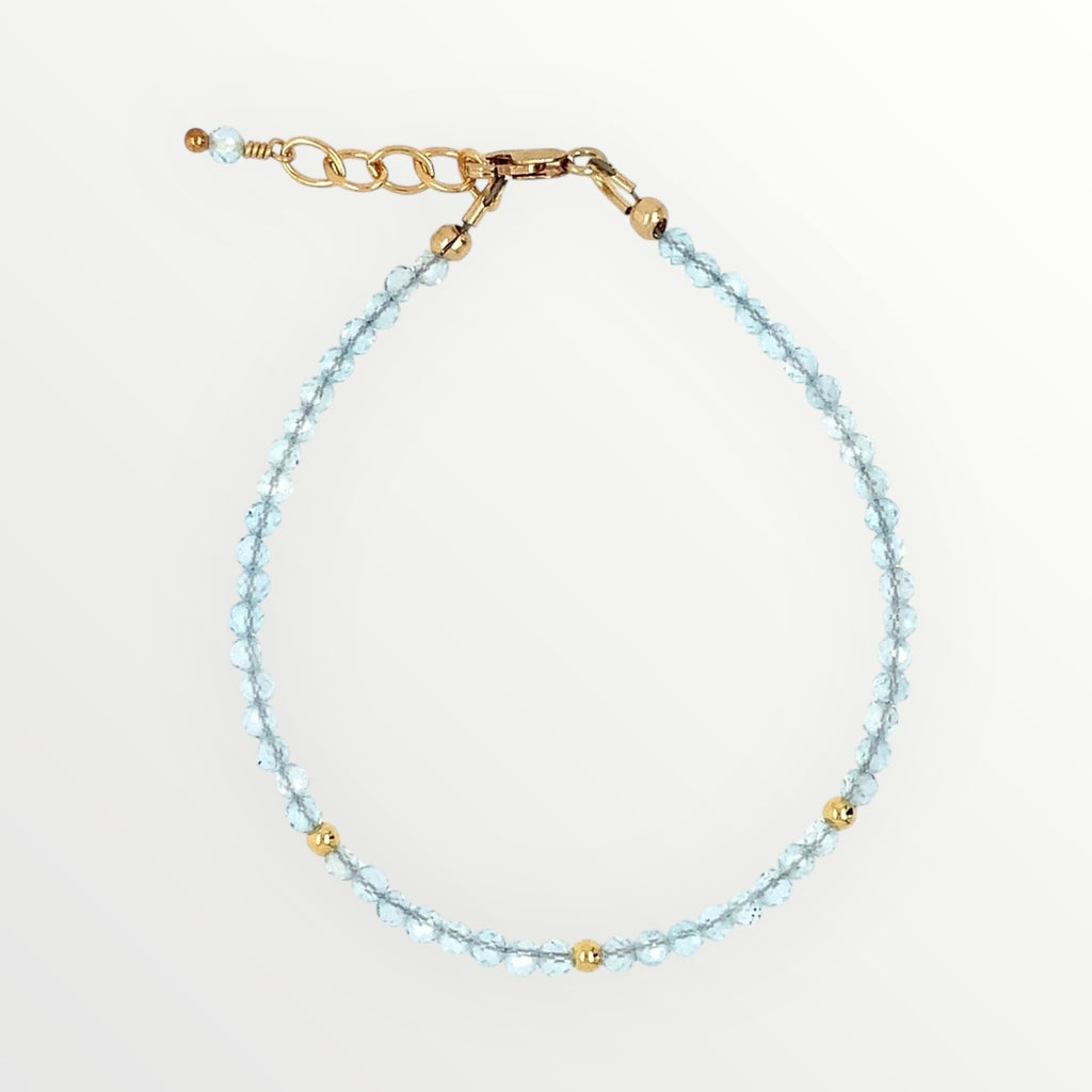 Faceted Blue Topaz Bracelet