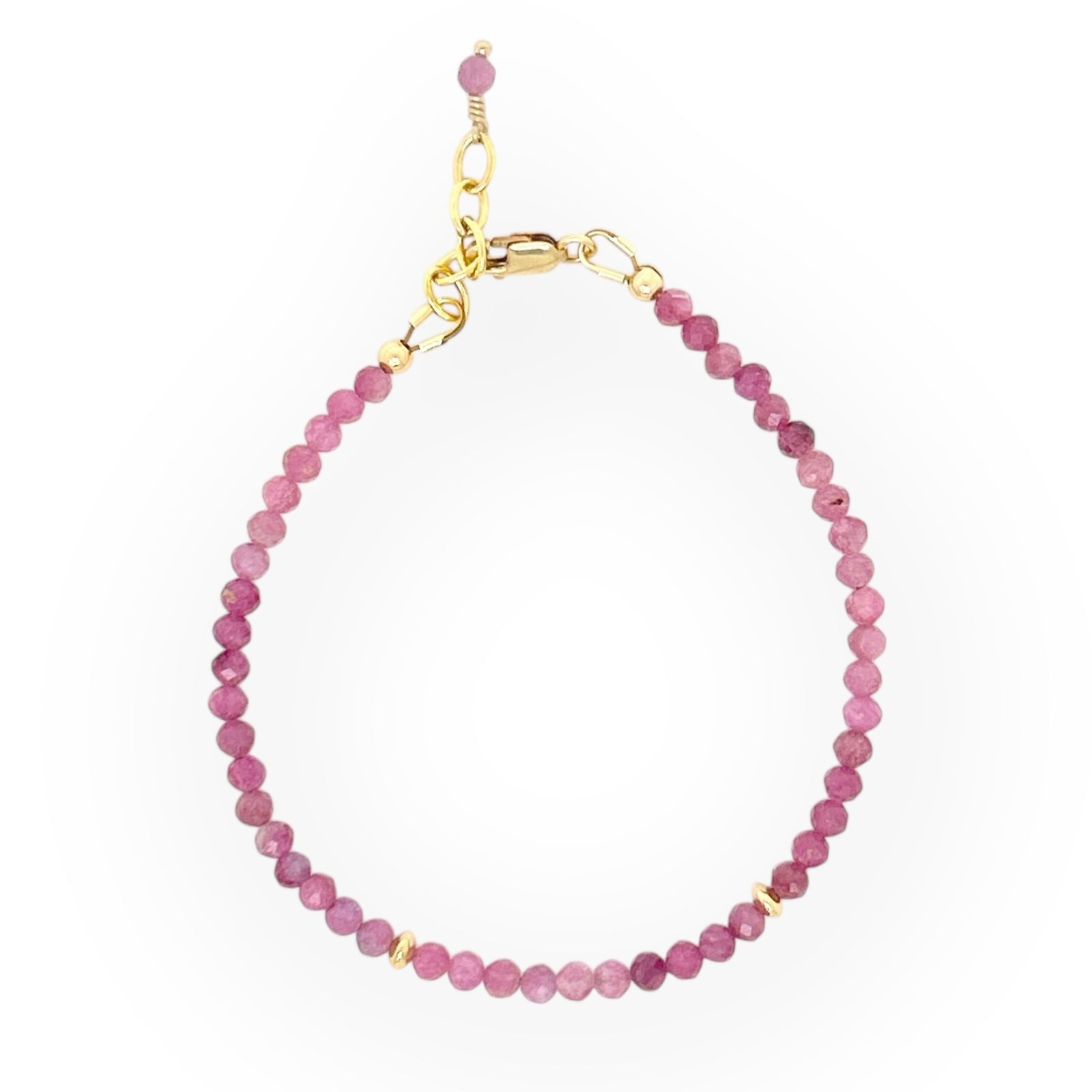Faceted Pink Tourmaline Bracelet