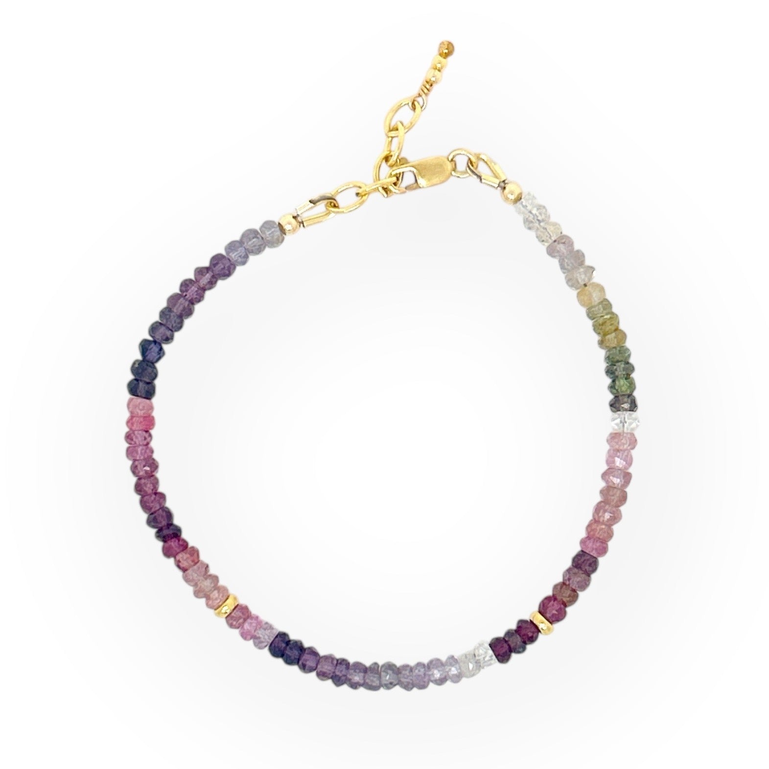 Faceted Multi-color Spinel Bracelet
