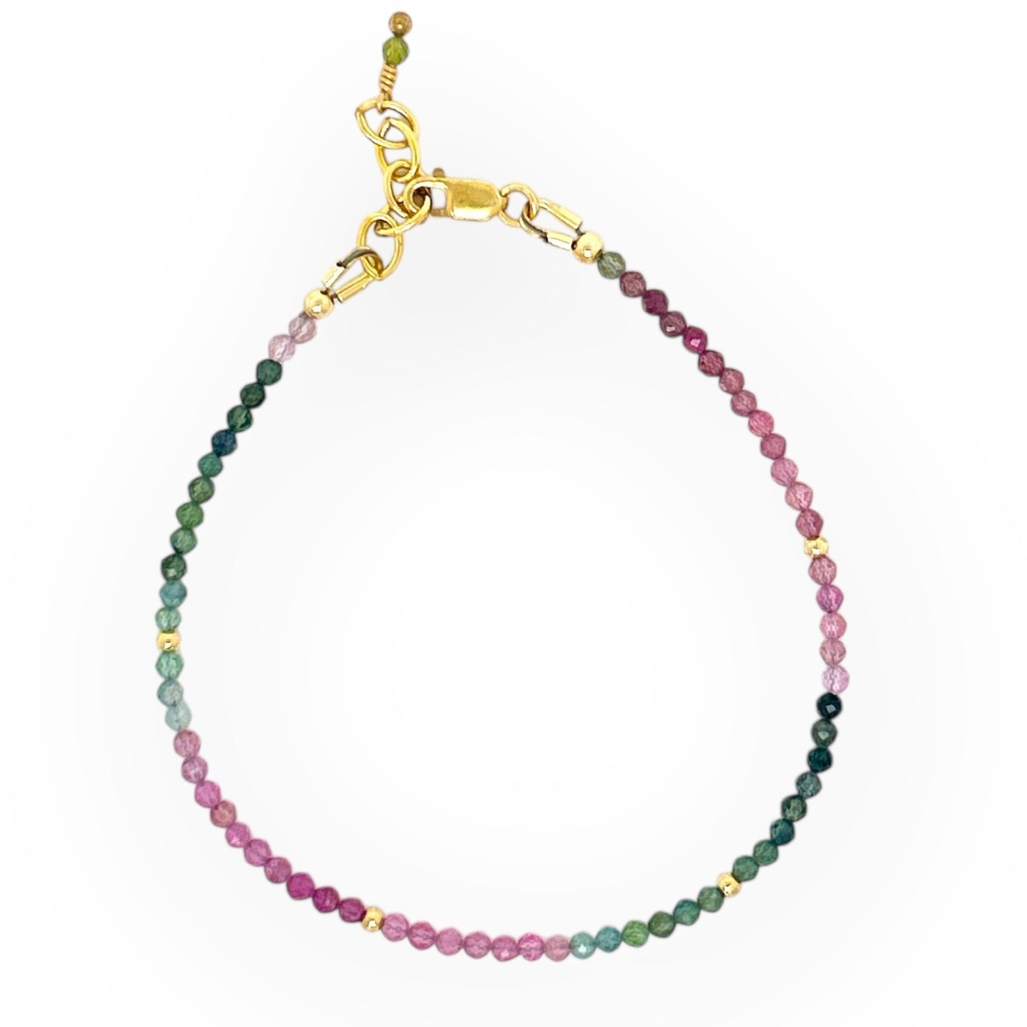 Faceted Multi-color Tourmaline Bracelet