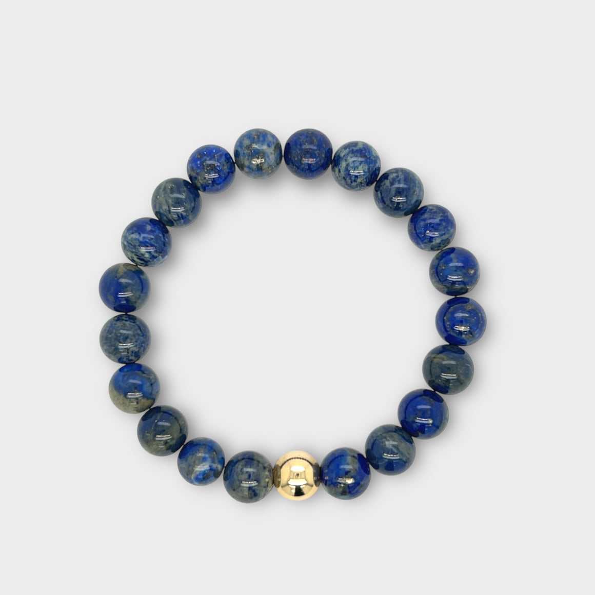 Lapis Lazuli Bracelet with Gold Ball