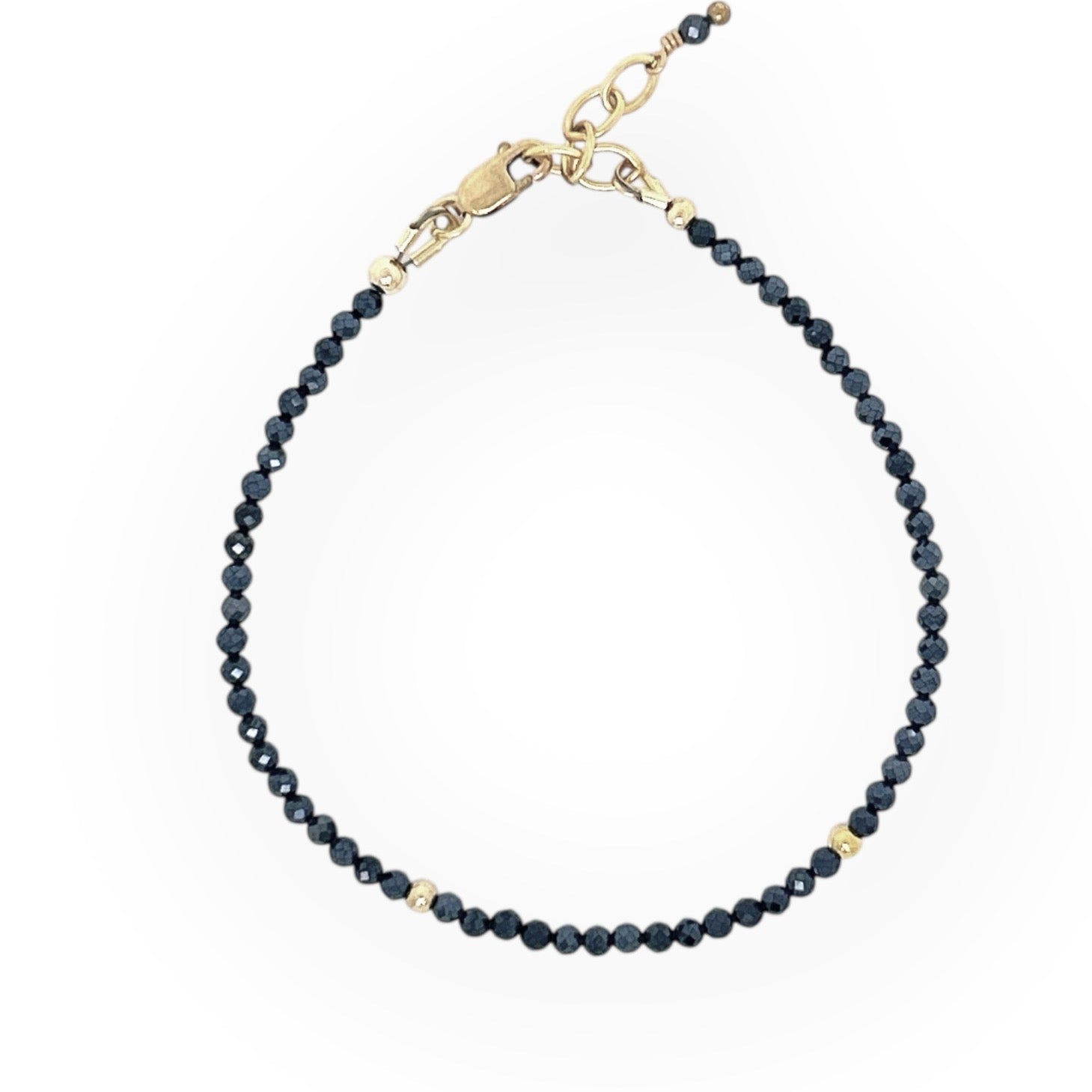 Faceted Black Spinel Bracelet