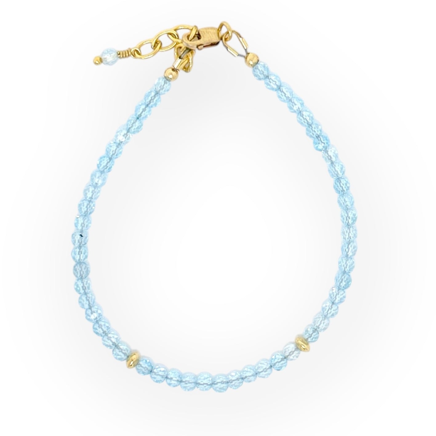 Faceted Blue Topaz Bracelet