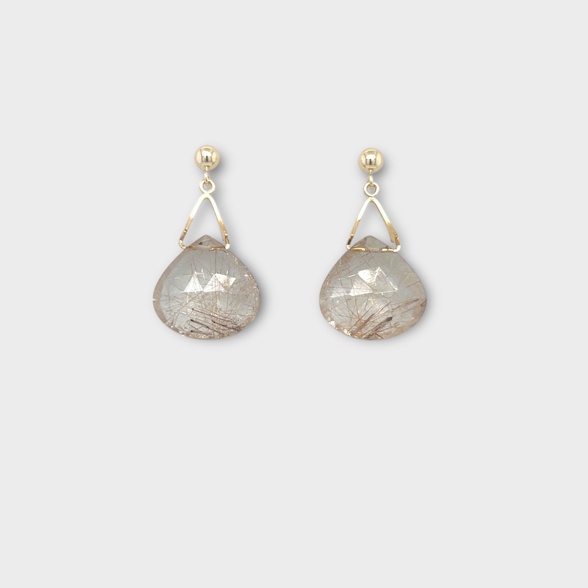 Rutilated Quartz Earring