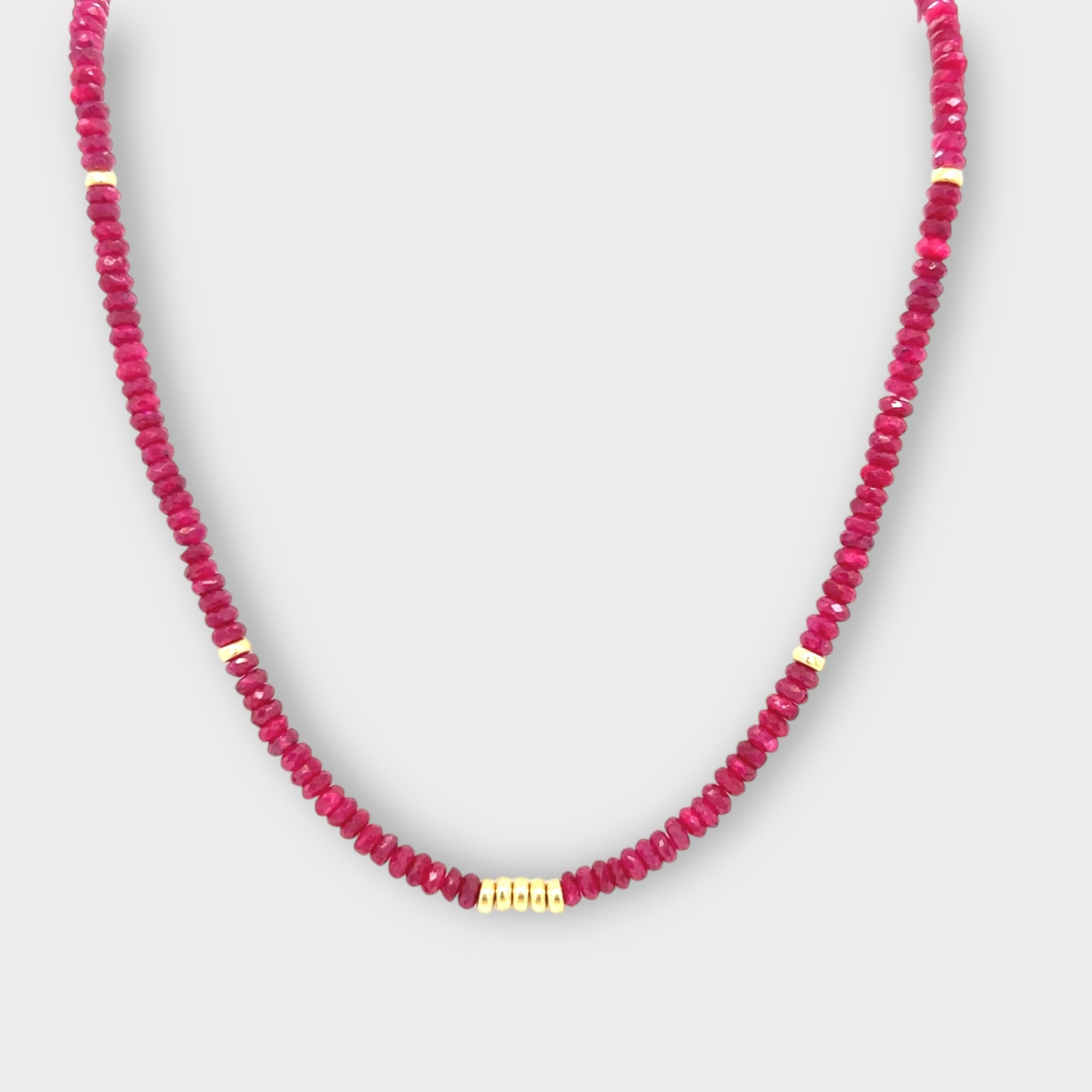 Faceted Ruby Necklace