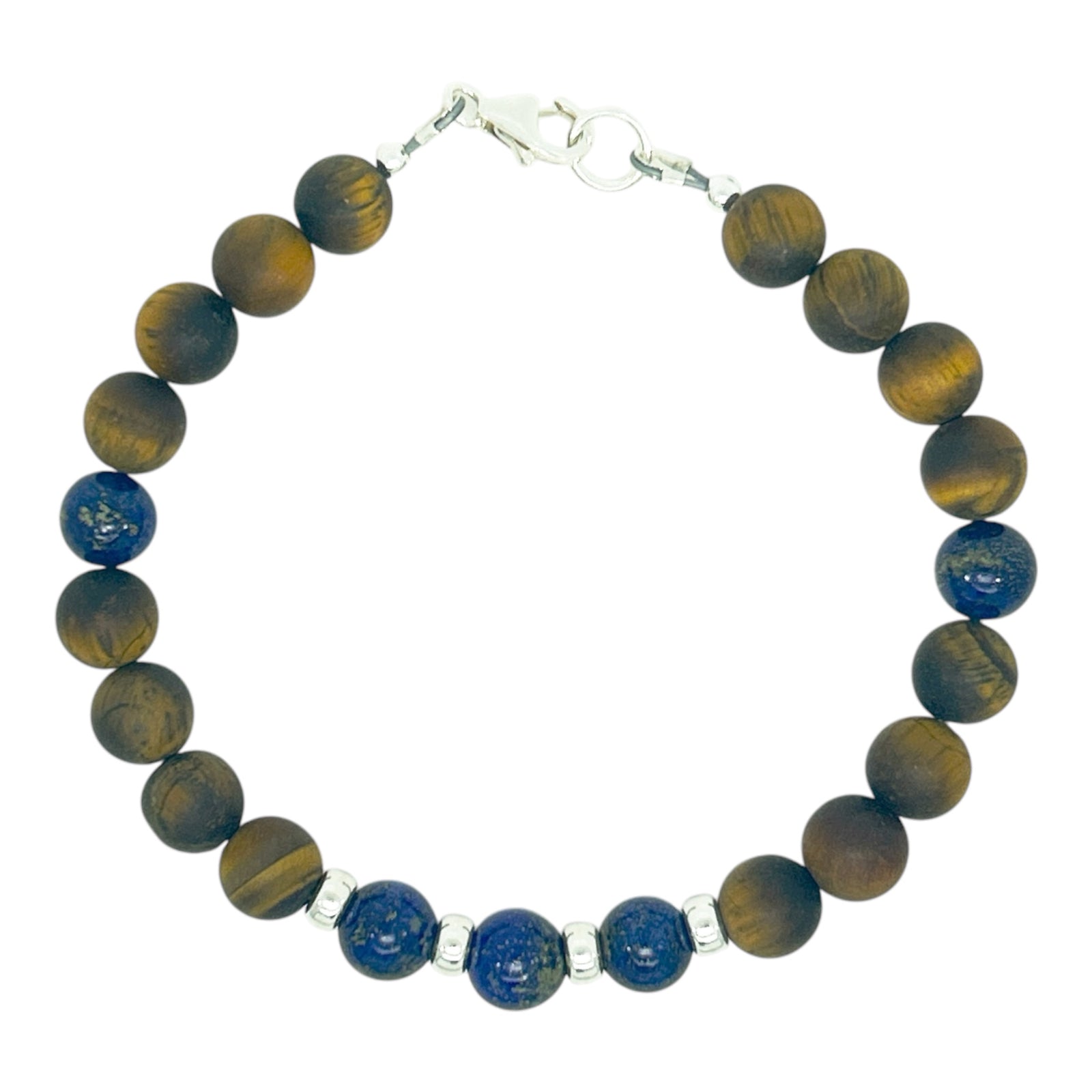 Tiger Eye/Lapis Lazuli Men's Bracelet