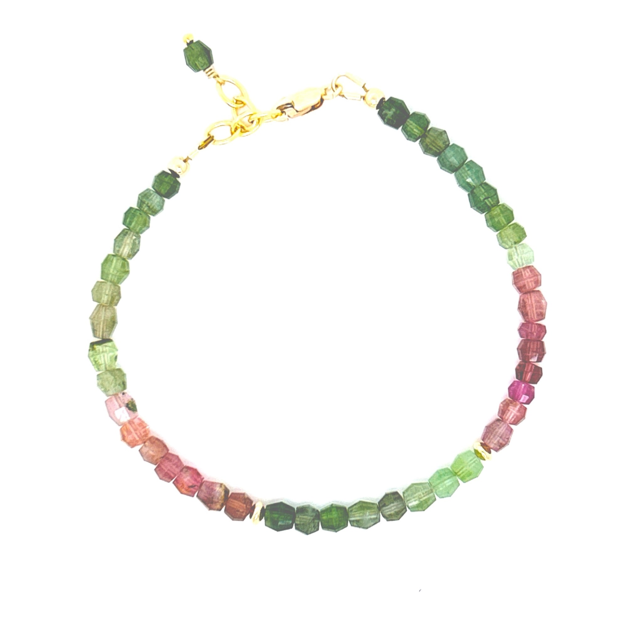 Faceted Multi-Color Tourmaline Bracelet