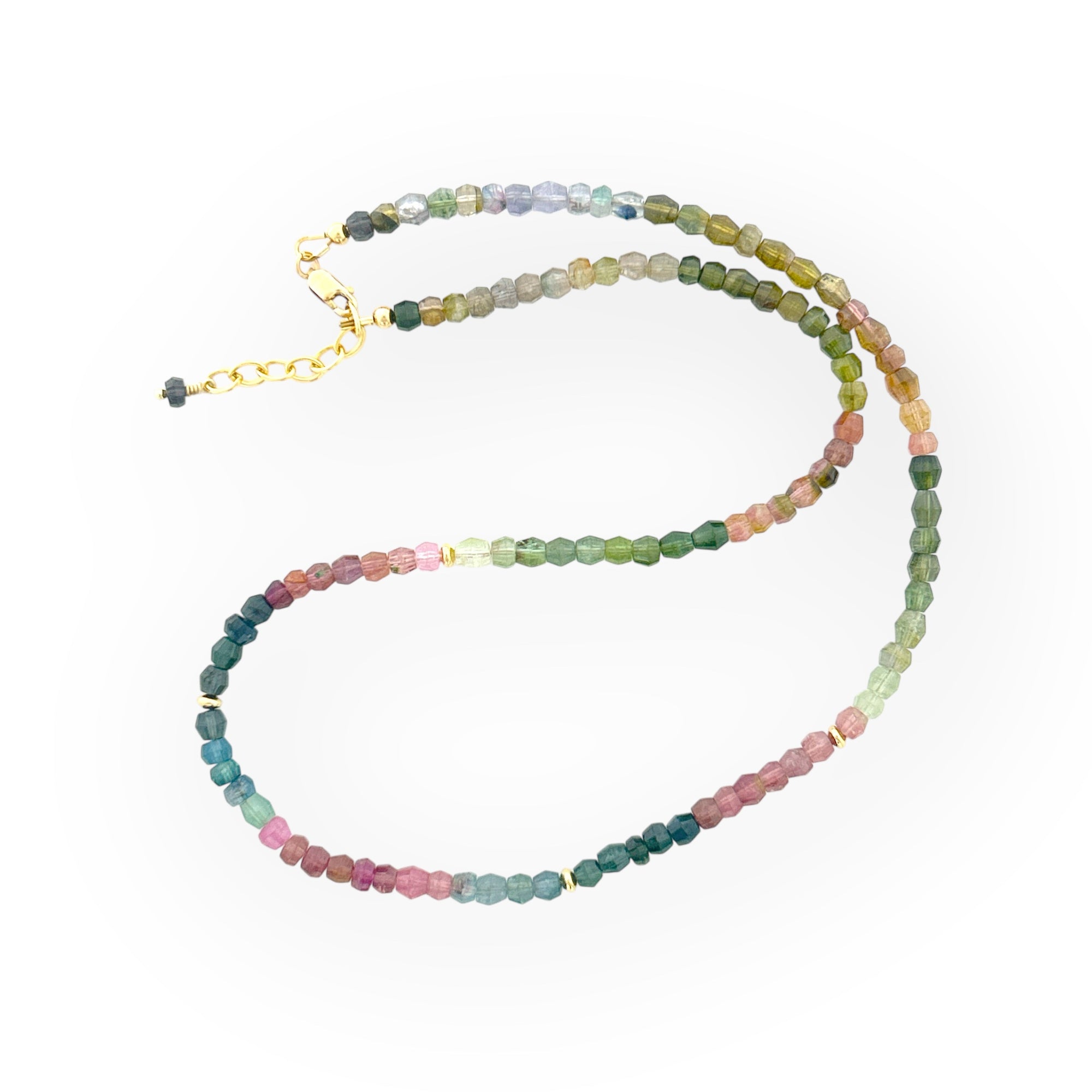 Faceted Multi-Color Tourmaline Necklace