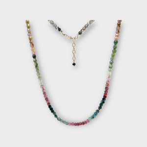 Faceted Multi-Color Tourmaline Necklace