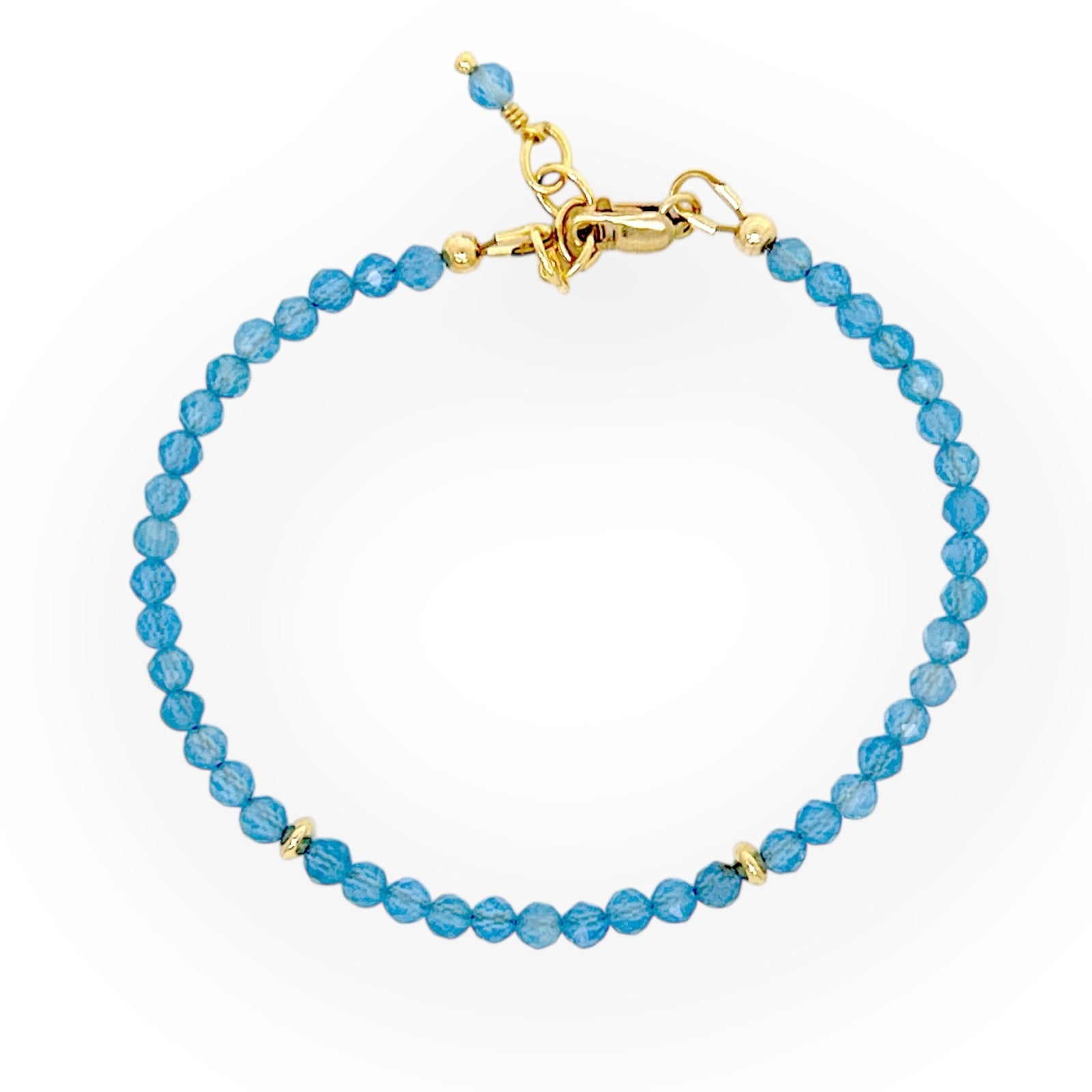 Faceted Aquamarine Bracelet