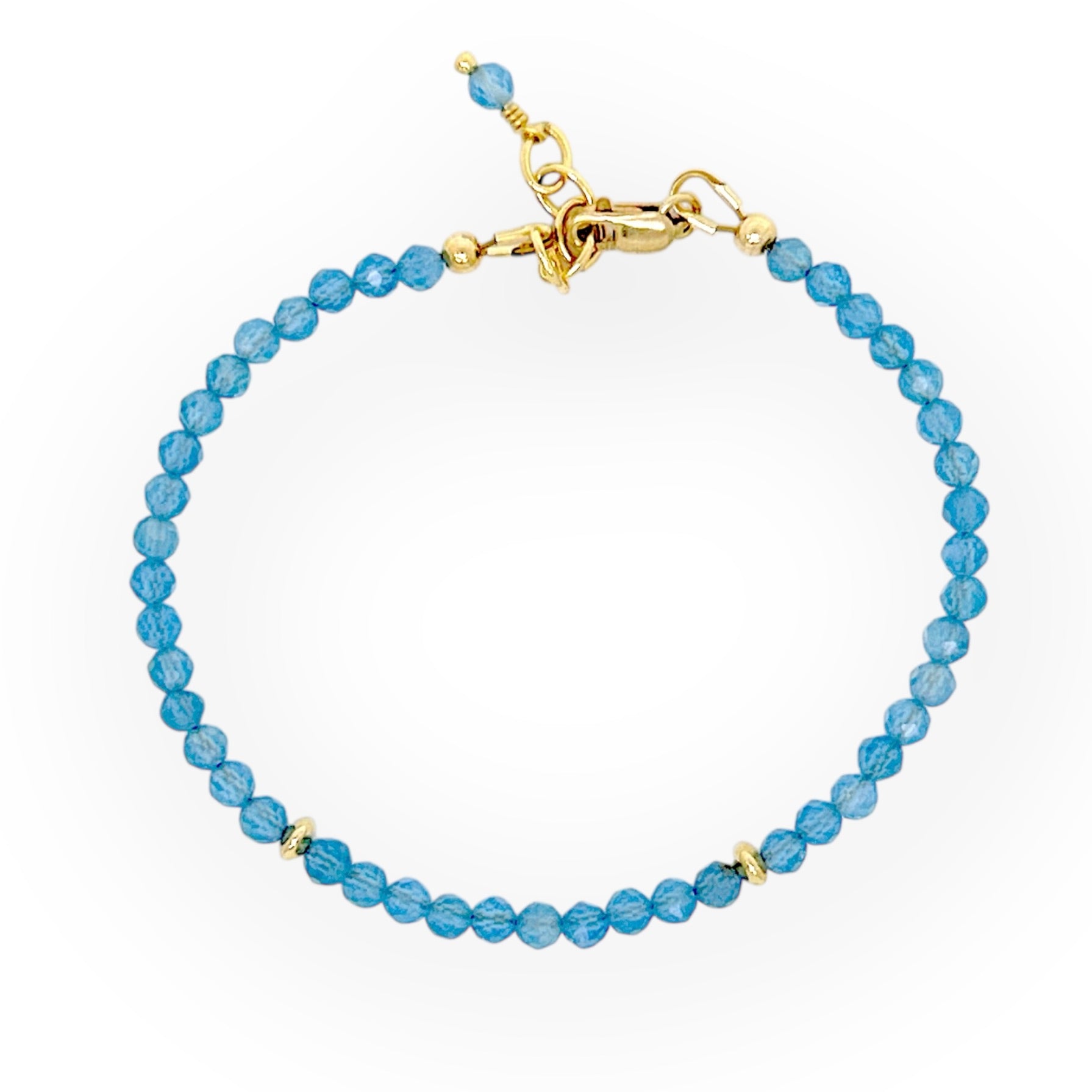 Faceted Aquamarine Bracelet