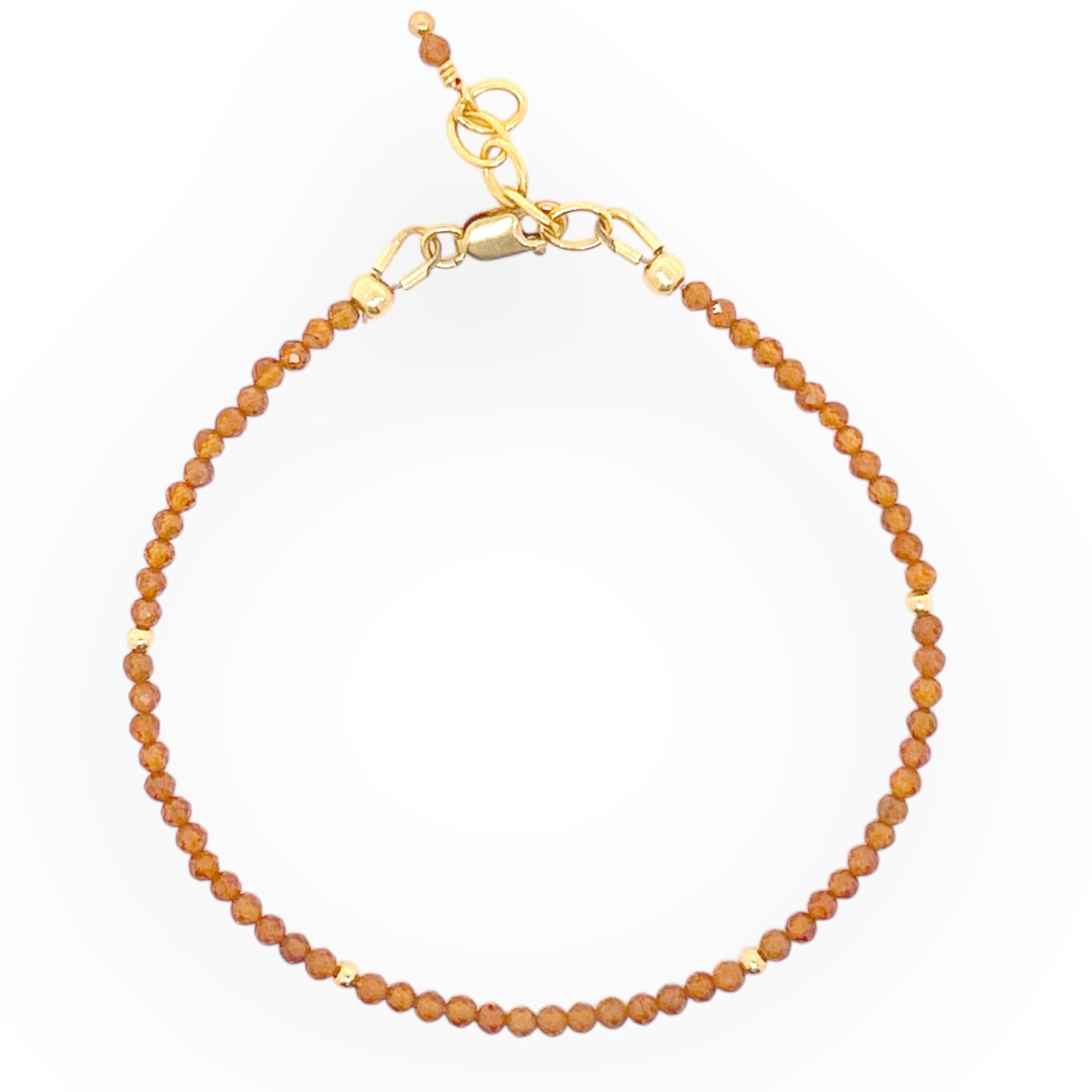 Faceted Hessonite Garnet Bracelet