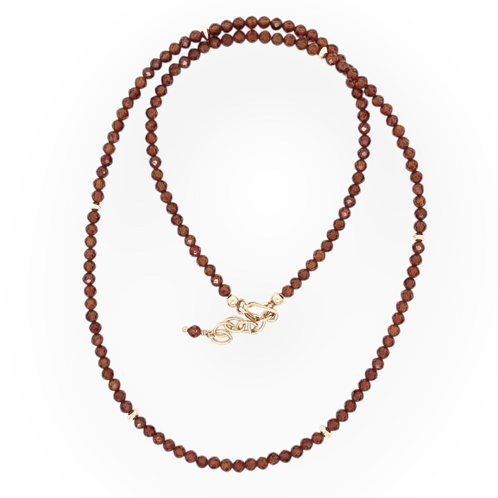 Faceted Hessonite Garnet Necklace