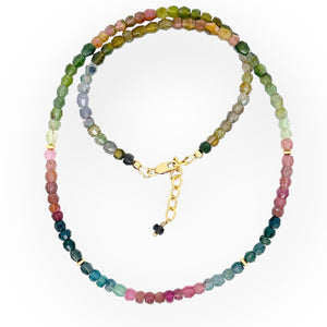 Faceted Multi-Color Tourmaline Necklace