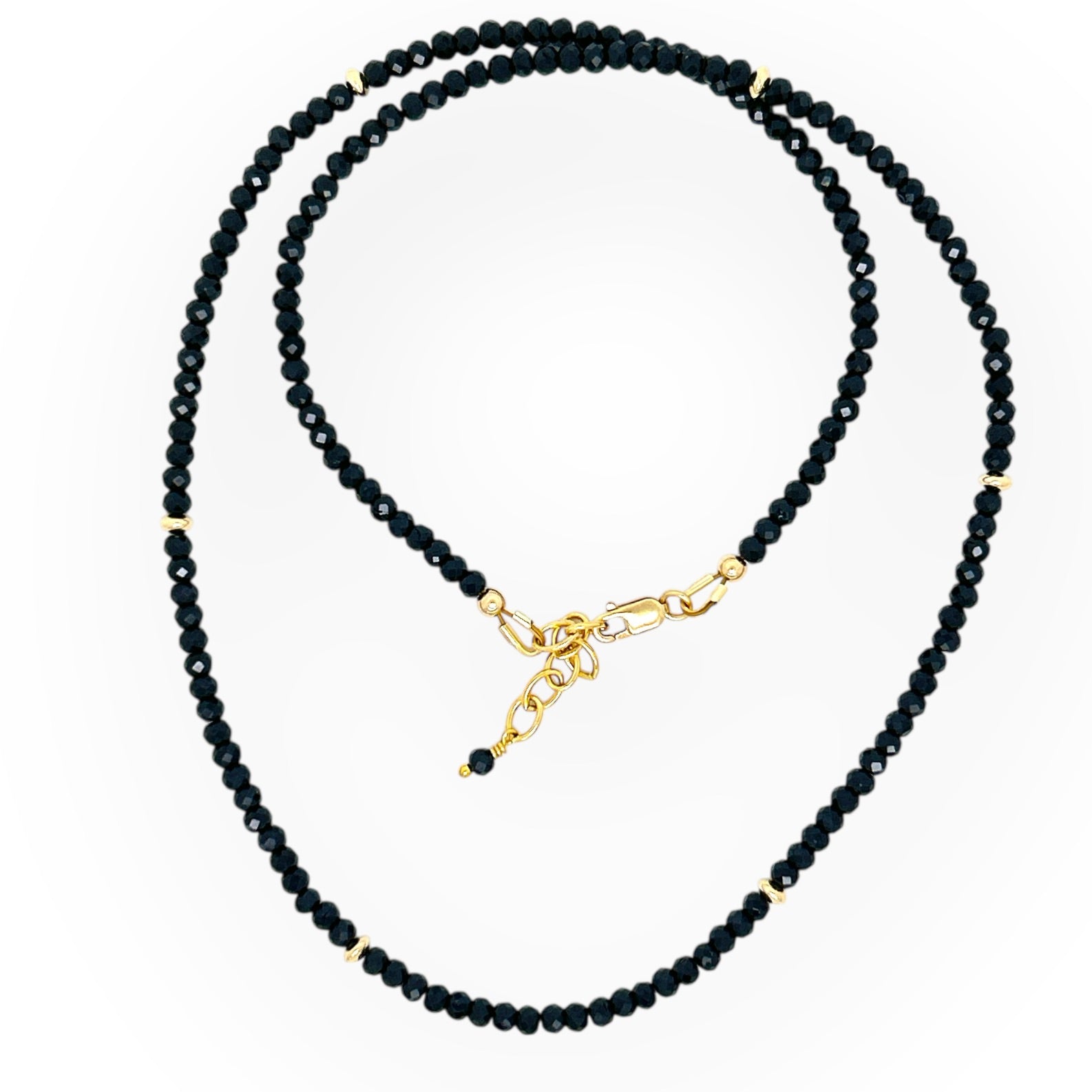 Faceted Black Spinel Necklace
