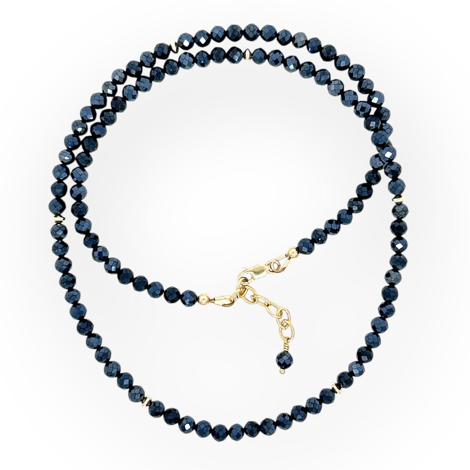 Faceted Black Spinel Necklace