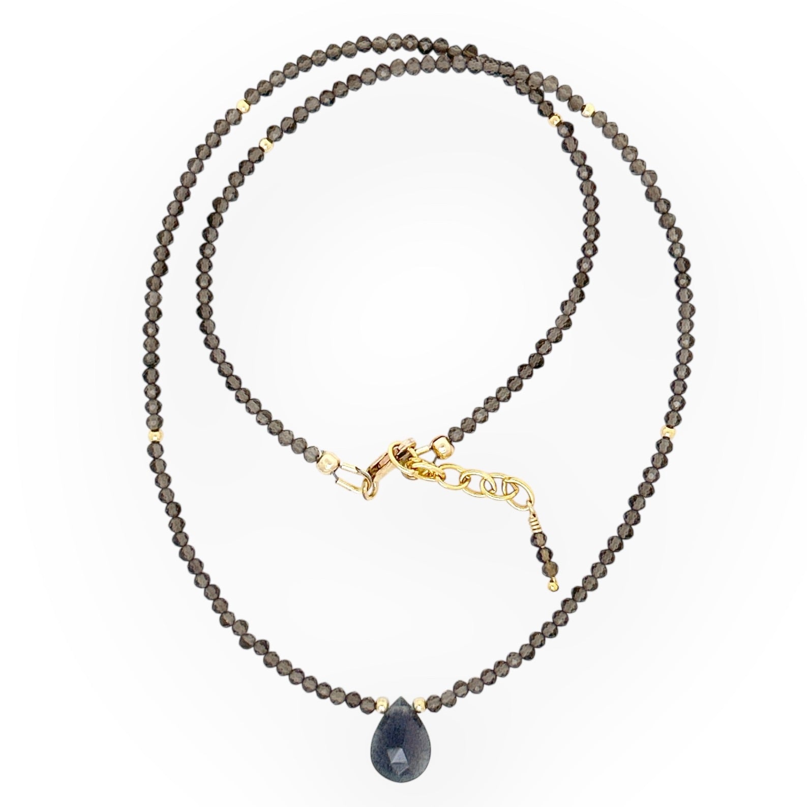 Ranch Quartz Necklace with Black Moonstone