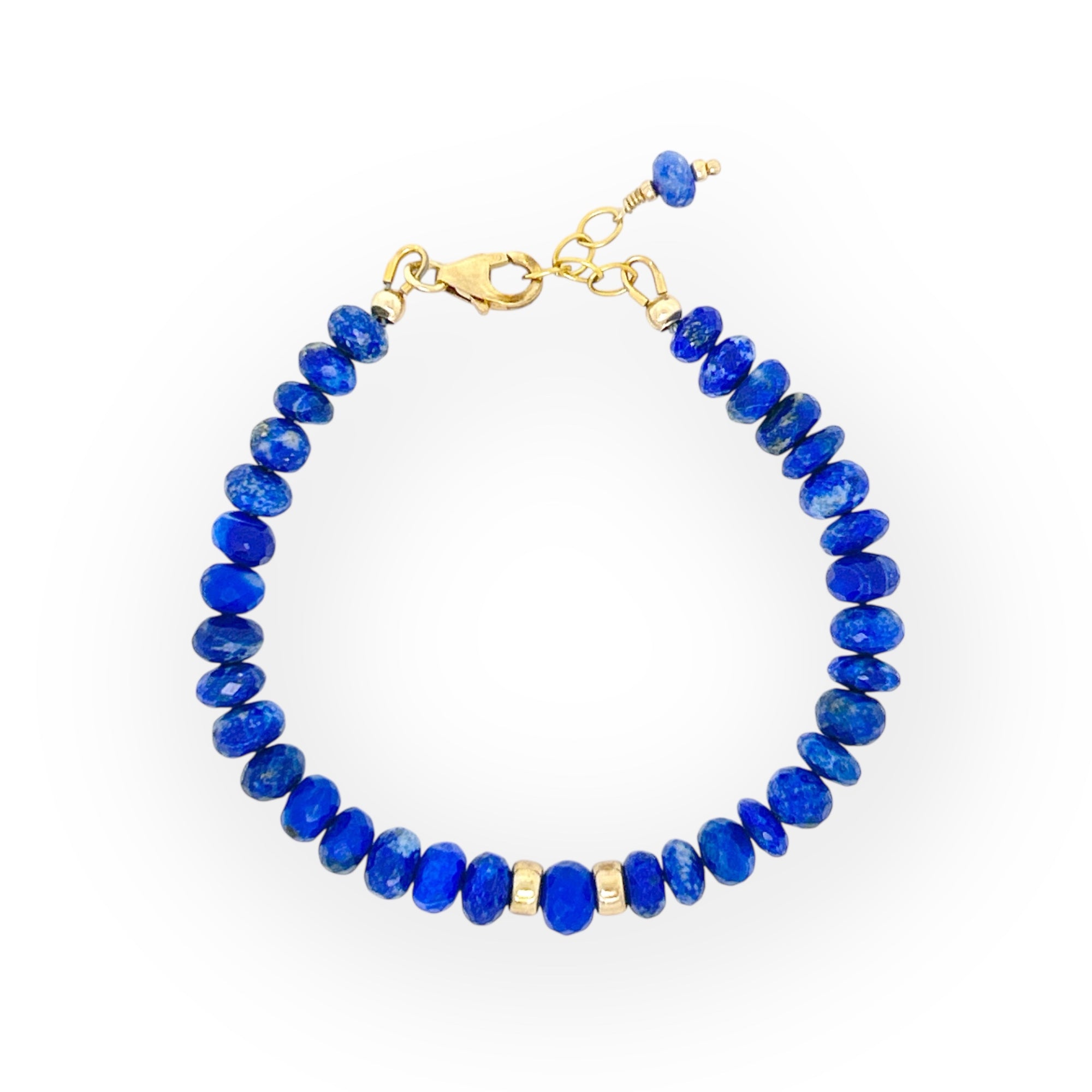 Faceted Lapis Lazuli Bracelet