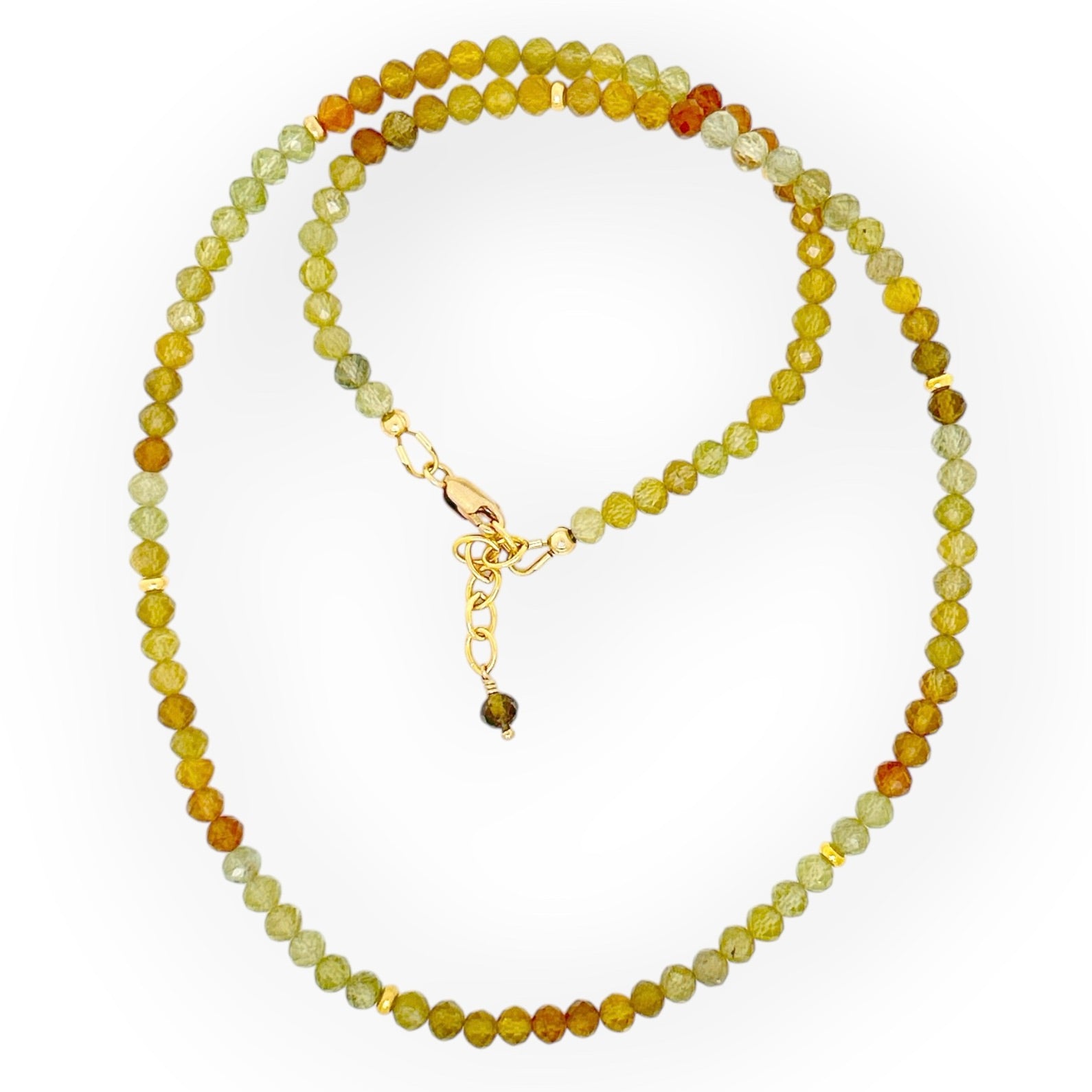 Faceted Grossular Garnet Necklace
