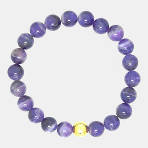 Amethyst Bracelet with Gold Ball