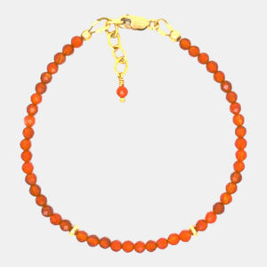 Deep Orange Carnelian Bracelet