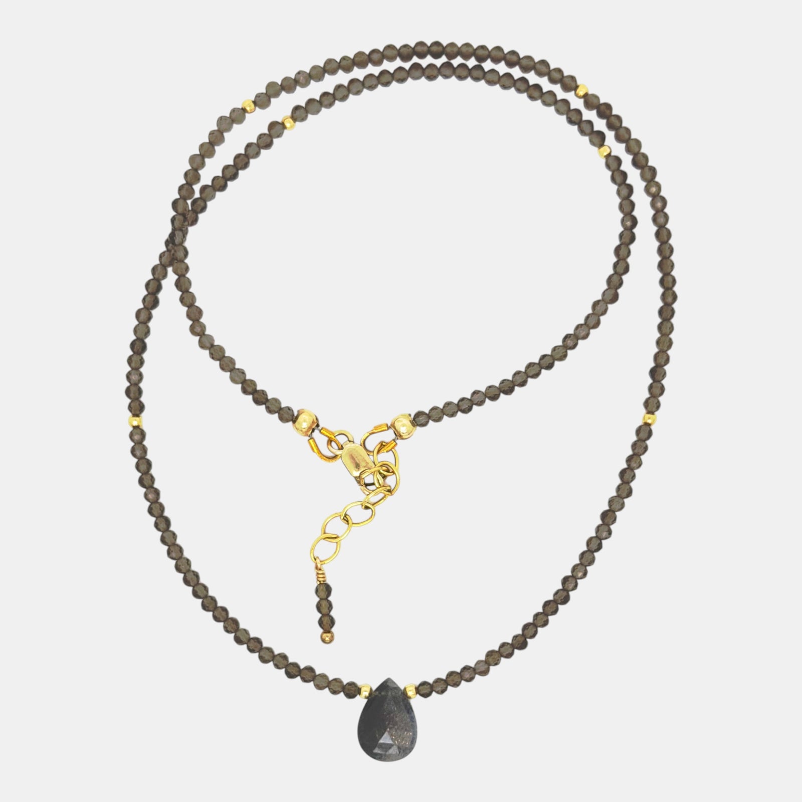 Ranch Quartz Necklace with Black Moonstone