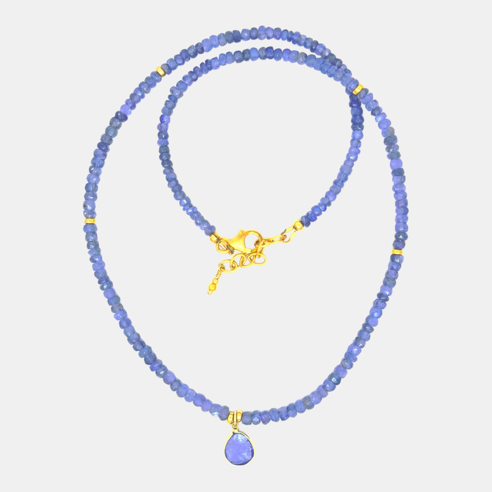 Tanzanite Necklace with 14Kt Bezel Set Tanzanite