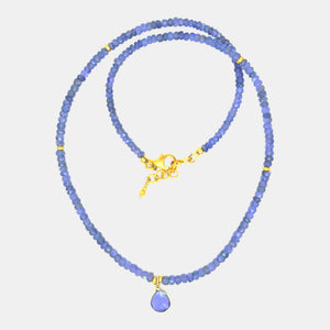 Tanzanite Necklace with 14Kt Bezel Set Tanzanite