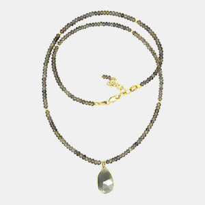 Sapphire Necklace with 14Kt Bezel Set Sapphire