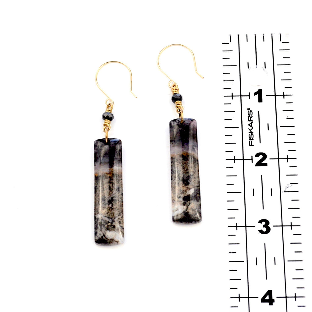 Amethyst Sage Chalcedony Earrings